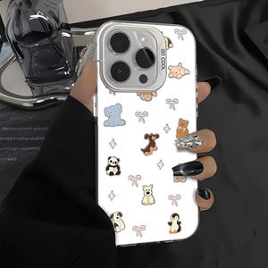 Dessin animé mignon Animal motif coque de téléphone pour Iphone 17 16 15 14 Pro Max Anti chute coque en TPU coque de téléphone - Product Image 2