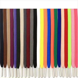 OEM Custom Polyester Cord Colored Flat Draw Cords Hoodie <b>String</b> Rope Silicone Tip Drawcord With logo for Cloth - Product Image 3