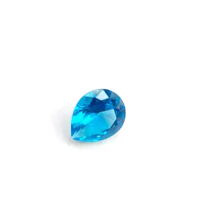 Yingzheng precio al por mayor nano piedras preciosas sueltas aguamarina pera corte nano gemas para joyería