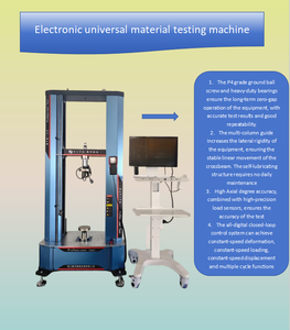 Machine d'essai de résistance à la traction et à la compression électronique universelle de haute précision, résolution 0,04 µm, instruments de mesure de force - Product Image 5