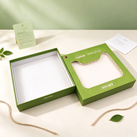 Boîte cadeau cosmétique rigide personnalisée avec fenêtre en PVC de forme spéciale et bande lumineuse LED