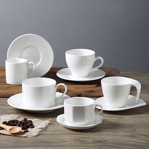 Tazze e piattini da Cappuccino in porcellana tazze da 6 once per tazze da caff<span class=keywords><strong>è</strong></span> Latte moka e t<span class=keywords><strong>è</strong></span> Demitasse - Product Image 3