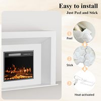Cheminée électrique autoportante moderne avec support TV, tailles personnalisées, insert de 23 pouces, chauffage, télécommande, minuterie tactile