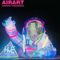 Astronautes gonflables à LED colorés nouvellement conçus, figurines d'astronautes gonflables géants pour l'affichage