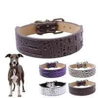 Collier pour chien réglable en PVC à motif crocodile, style minimaliste japonais, pour grandes races, accessoire pour animaux de compagnie