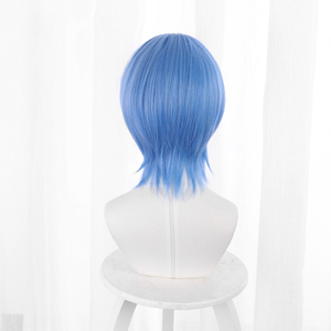 Perruque de cosplay Ainizi 38 cm, courte, bleue, résistante à la chaleur, synthétique, Langa Hasegawa, inspirée de <span class=keywords><strong>SK8</strong></span> the <span class=keywords><strong>Infinity</strong></span> - Product Image 6