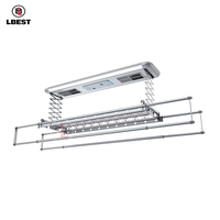 Système de séchage intelligent à double ventilateur avec détection d'obstacles, commande vocale, design peu encombrant pour balcon et usage intérieur, séchoir à linge