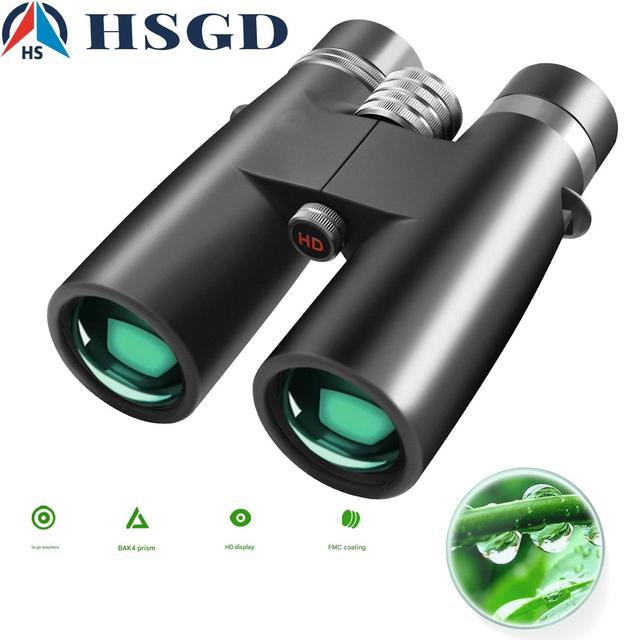10x42 ED Roof Prism Binoculars Waterproof FMC BAK4 HD Optics for Birding Wildlife Observation Hiking