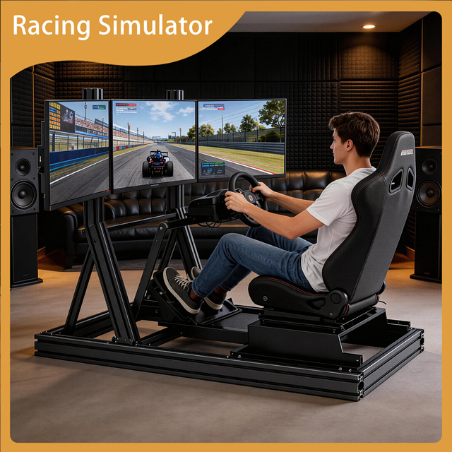 Customized Modular Aluminum Racing Simulator Frame Stable Base for Fanatec Logitech Thrustmaster Wheels/Shifter Cutting Welding