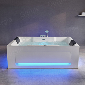 Bain à remous intérieur avec jets <span class=keywords><strong>SPA</strong></span> pour <span class=keywords><strong>couple</strong></span>, baignoire 1,80 m pour deux personnes, acrylique, <span class=keywords><strong>massage</strong></span> par air pour 2 personnes - Product Image 1