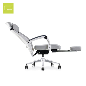 Chaise de bureau pivotante KEPO, chaise de jeu de course, chaise d'ordinateur blanche, réglable, confortable, ergonomique, en maille, avec repose-pieds - Product Image 2