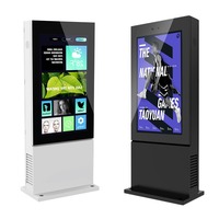 Solution publicitaire MWE pour l'extérieur et l'intérieur, luminosité personnalisée, CMS, écran tactile, signalisation numérique LED et affichages, kiosque LCD Totem