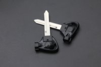 Clés de rechange universelles pour moto, OEM, magnétiques, pliables, en laiton, avec poignée ABS triangulaire creuse