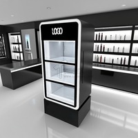 Vitrine Commerciale OEM ODM pour Cigarettes et Tabac à Chiquer avec Éclairage LED, Présentoir de Vente au Détail à 3 Niveaux avec Poussoirs