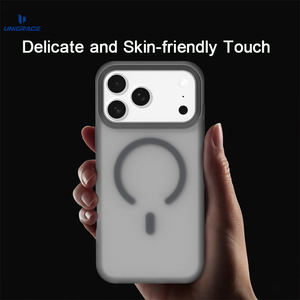 UNIGRACE-Coque de téléphone portable magnétique ultra-mince transparente en silicone pour iPhone 17 Pro Max Orange - Product Image 4