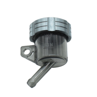 Réservoir de liquide de frein et d'embrayage pour moto, réservoir d'huile universel pour maître-cylindre avec bouchon en aluminium, réservoir d'huile transparent