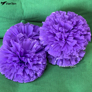 <span class=keywords><strong>Pompones</strong></span> de Animadoras con Mango de Bastón Morado de 4 Pulgadas, Plástico, para Competencia Allstar, <span class=keywords><strong>Precio</strong></span> de Fábrica - Product Image 1