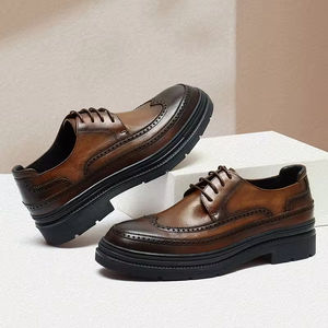 Zapatos Formales de Negocios con Cordones de Cuero Genuino para Hombre, Clásicos, Antideslizantes, Duraderos, Impermeables, Transpirables, para Oficina, Bodas y Fiestas - Product Image 5