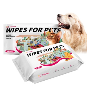 Lingettes pour animaux de compagnie Haisen, lingettes humides biodégradables pour animaux de compagnie, nettoyage naturel pour chats et chiens - Product Image 1