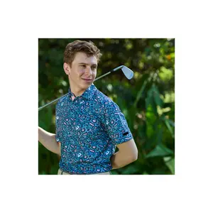 Custom Design Low Moq Golfkleding All Over Print Design Logo Heren Polo Fit Droog Polyester Golfshirt Voor Mannen