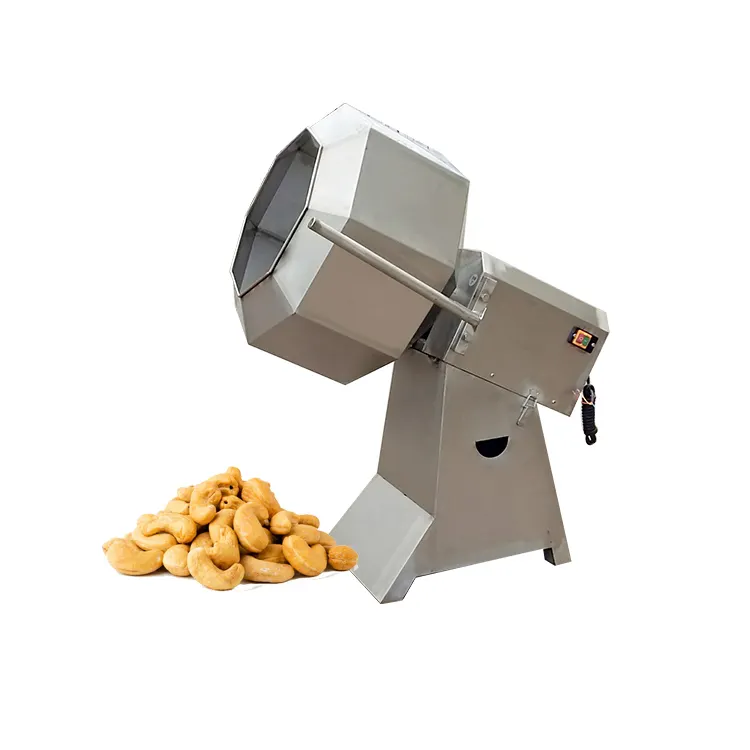 Industrial Use Octagonal Peanut Popcorn Flavoring Seasoning Coating Machine