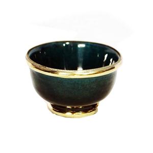 Assiette en céramique émaillée artisanale marocaine, écologique, vaisselle en terre cuite, artisanat artistique, style bouddhiste, personnalisable, vente en gros à Fès - Product Image 1