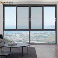 Ventanas Corredizas Modernas de Aluminio con Doble Acristalamiento, Vidrio Templado, Insonorizadas y Resistentes al Viento, Ventanas Corredizas Horizontales para Casas