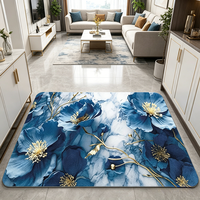 Tapis de porte en boue de diatomée super absorbant, à séchage rapide, antidérapant, imprimé sur mesure, tapis décoratif pour l'entrée de la maison, la cuisine