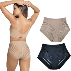 Phụ Nữ Quần Lót Eo Cao Tóm Tắt Tummy Kiểm Soát Lưới Đàn Hồi Shapewear Băng Lụa Nữ Liền Mạch Đồ Lót Sexy Đồ Lót - Product Image 2