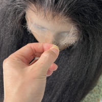 Perruque indienne de haute qualité en cheveux humains bruts de 30 pouces, 13x4 HD, lisse crépu, avec dentelle frontale pré-assemblée