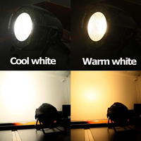 Projecteur PAR COB 200W Blanc Chaud Blanc Froid Effet Wash DMX Éclairage Scénique pour Mariage Disco Événement