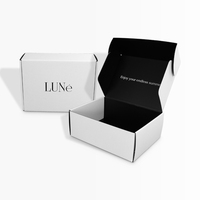Boîte d'expédition en carton ondulé personnalisée en usine, boîtes à courrier de luxe en papier pour emballages cadeaux et cosmétiques