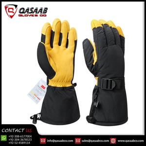 Invierno a prueba de frío térmico Color negro y amarillo Manopla-Snowboard Manga larga Resistente al agua Guantes de esquí transpirables a prueba de viento - Product Image 2