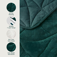 Couverture lestée de luxe en velours cristal, petite couverture lestée portable pour le repos, couverture de voyage lestée