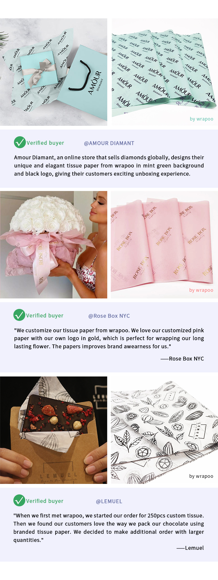 Custom Tissue Paper for Children Clothes Shoes Packaging Printed Logo