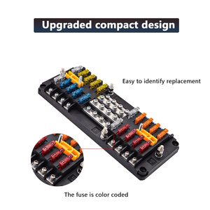 20 Way 16 Circuit 12V Automotive ATC ATO Blade Fuse Box 100A Fuse Holder Dustproof Waterproof Fuse Distribution <b>Block</b> for Car - Product Image 3