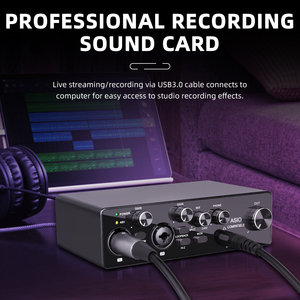 Card âm thanh chuyên nghiệp RX2 ASIO <span class=keywords><strong>2</strong></span> kênh, giao diện âm thanh USB để thu âm trực tiếp - Product Image 6