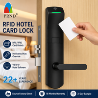 Serrure de porte d'hôtel à carte RFID OEM/ODM en alliage d'aluminium, serrure de porte électronique intelligente sans clé 125Khz 13.56Mhz, SDK gratuit
