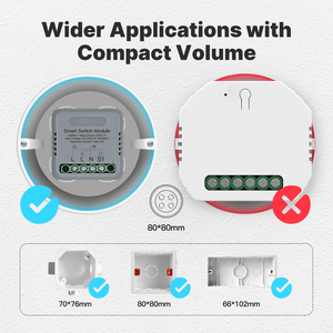 Módulo de Interruptor Inteligente Zigbee LangYeao Tuya de 1/2/3/4 Canales, 5A 10A, Tamaño Mini para Control de 2 Vías, Compatible con <span class=keywords><strong>Alexa</strong></span> y Google Home - Product Image 2