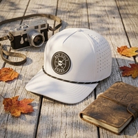 WINERT Gorra de Béisbol Deportiva de Lona y Poliéster Transpirable e Impermeable al por Mayor OEM, con 5 Paneles, Logotipo de Parche y Perforaciones Cortadas con Láser