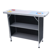 Table de fête portable multifonctionnelle moderne en aluminium léger pliable pour l'extérieur, le parc, la salle à manger, le thème du curling