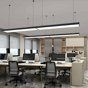 Tùy chỉnh hiện đại tuyến tính <span class=keywords><strong>LED</strong></span> Batten Đèn Mặt dây chuyền cho văn phòng quán cà phê nhà để xe siêu thị-Thiết bị chiếu sáng - Product Image 4