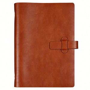 Vintage Journal Loose-<b>leaf</b> A5 Business Office Notebook for Business Office Stationery Cowhide Cover Notebook - Product Image 1