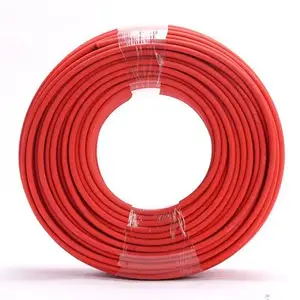 H1Z2Z2-K kabel surya Pv insulasi Xlpo sertifikat Tuv merah 6mm Pv1-f 6mm 4mm2 6mm2 merah untuk kabel pengumpul Panel surya
