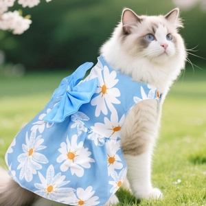 Vestido para Mascotas GS, Adorable, Elegante, con Volantes Florales, Ecológico, de Poliéster, para Perros Pequeños y Gatos, para Bodas, Uso Diario, Fiestas - Product Image 6