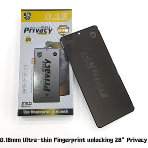 0.18mm cao nhôm siêu mỏng bảo vệ màn hình cho samsung cho Iphone 28 ° chống-peep vân tay mở khóa điện thoại di động - Product Image 2