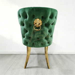 <span class=keywords><strong>Chaises</strong></span> de <span class=keywords><strong>salle</strong></span> à <span class=keywords><strong>manger</strong></span> en velours modernes haut de gamme à dossier haut à vendre, chaise de <span class=keywords><strong>salle</strong></span> à <span class=keywords><strong>manger</strong></span> en métal Chesterfield - Product Image 4