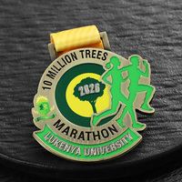 Médailles de course personnalisées en alliage de zinc émaillé 3D avec logo, pour marathon universitaire, 10 millions de médailles