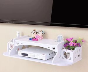 <b>PVC</b> Wall Rack Without Punching Wall-mounted Shelf Storage Box Router Wireless Wifi Wire Set-<b>top</b> Box - Product Image 4