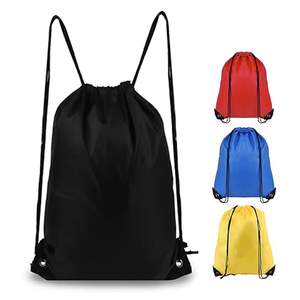 Sac à cordon en polyester imperméable, léger, de haute qualité, de fabrication OEM, pour l'extérieur, portable, réutilisable, souple, pour chaussures - Product Image 1